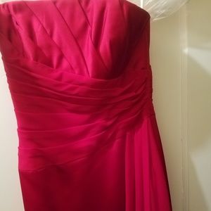 Crimson Red Bridesmaid Dress